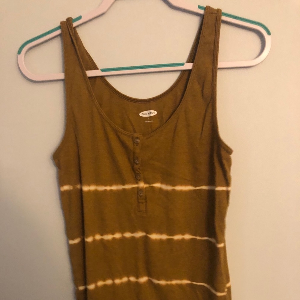 Mustard/Tie dye tank top